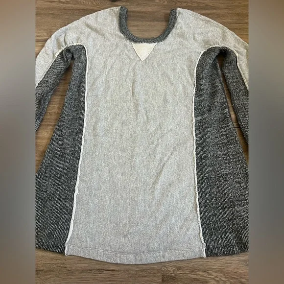 FP Beach Women's Long Sleeve Pullover Lightweight Knit Sweater Gray Size Large - Picture 2 of 6